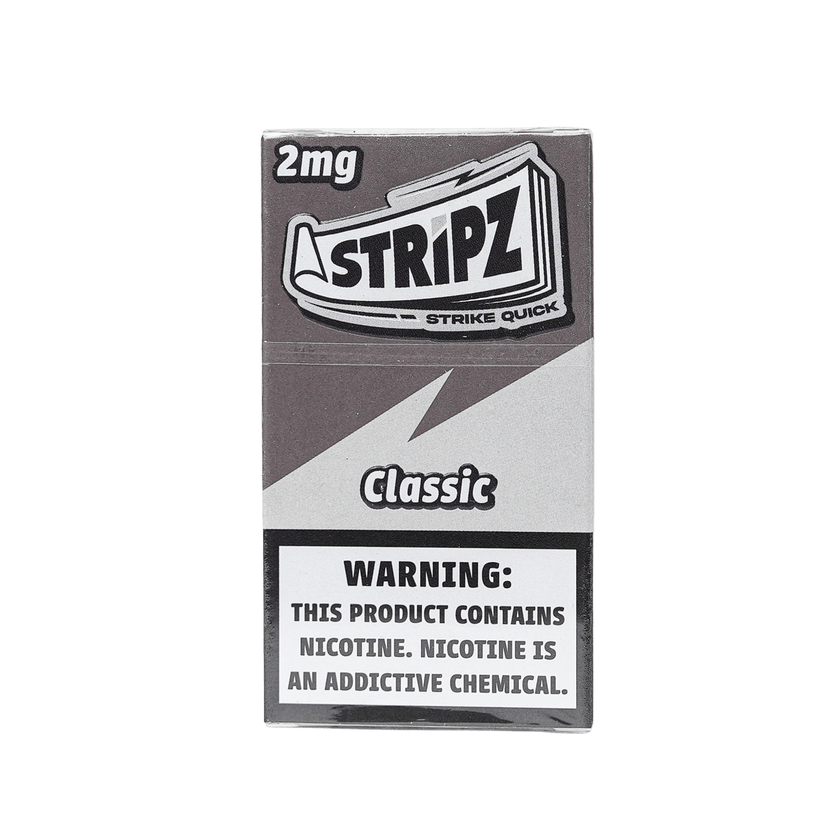 Classic Stripz 2mg nicotine strips single pack — front view.